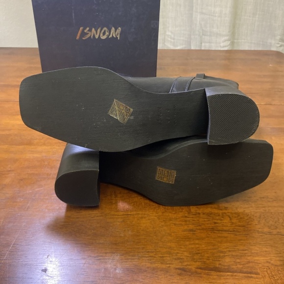 ISNOM Women's Black  Knee High Boots Size 10  NIB - Picture 9 of 16